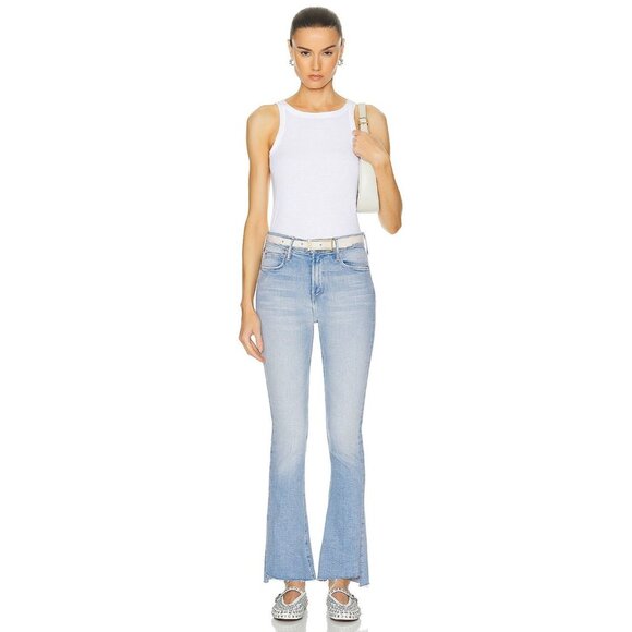 MOTHER The Runaway Step Fray California Cruiser High Rise Bootcut Jeans, Size 24 - Picture 1 of 15